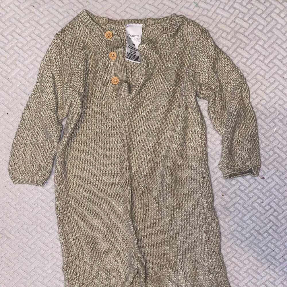 Sweater Romper Olive green 6-9 months